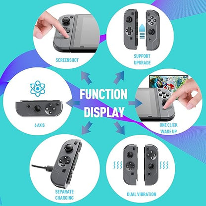 Wireless Joycon Compatible with Switch, Wireless Replacement for Switch Joypad.