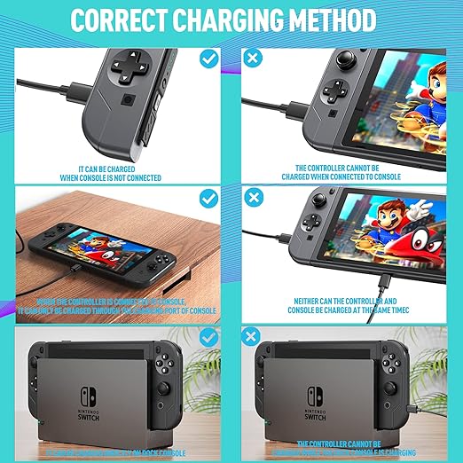 Wireless Joycon Compatible with Switch, Wireless Replacement for Switch Joypad.