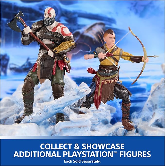 God of War Ragnarök, 6” Kratos Action Figure with 5 Accessories, The Shapes Collection, for Collectors Ages 17+